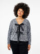 Pailletten blouse met strikdetails, Silver, Model image number 0