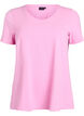 Basic effen katoenen t-shirt, Roze, Packshot image number 0