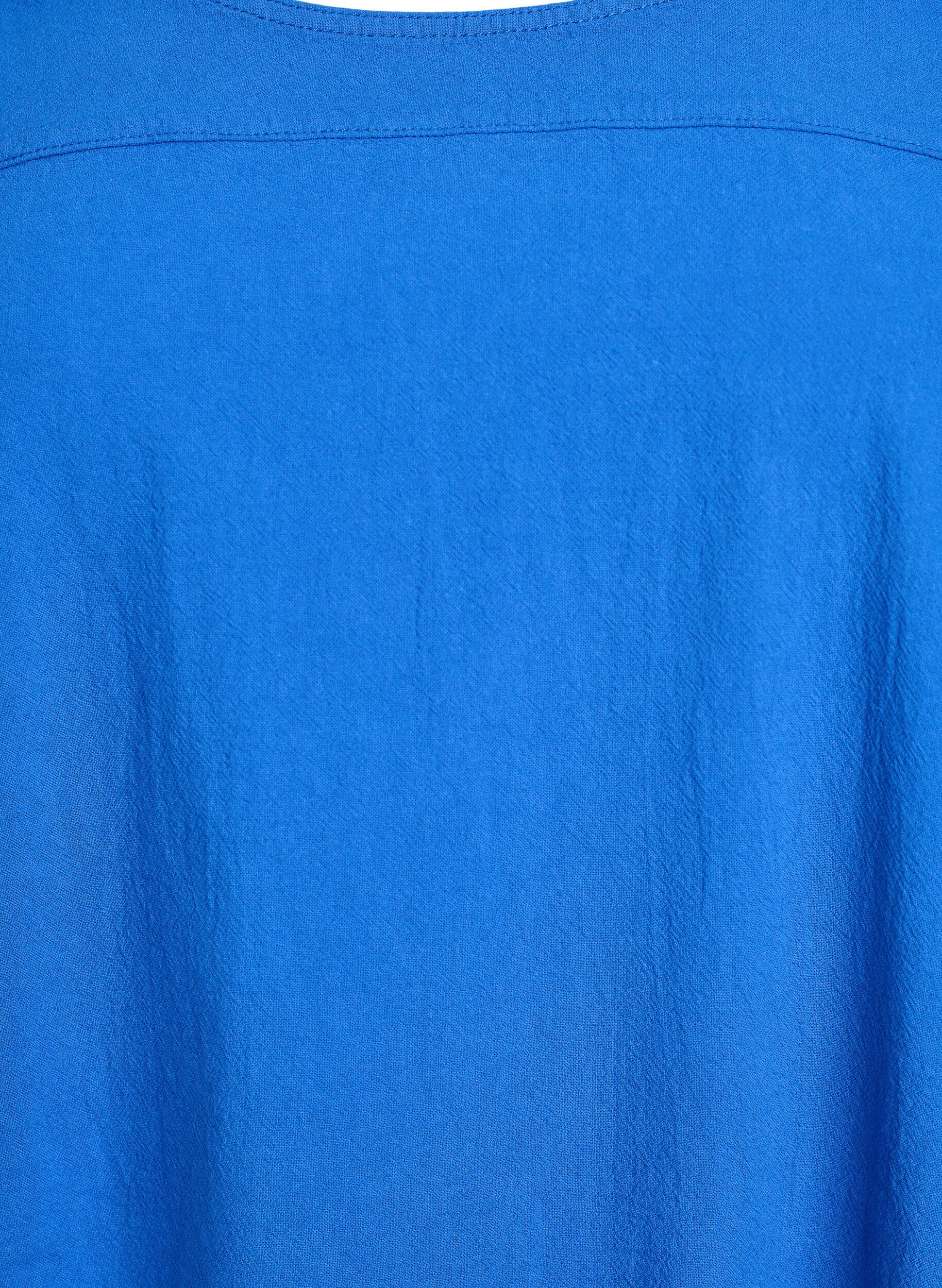 ZizziKatoenen jurk met korte mouwen, Blauw, Packshot image number 2