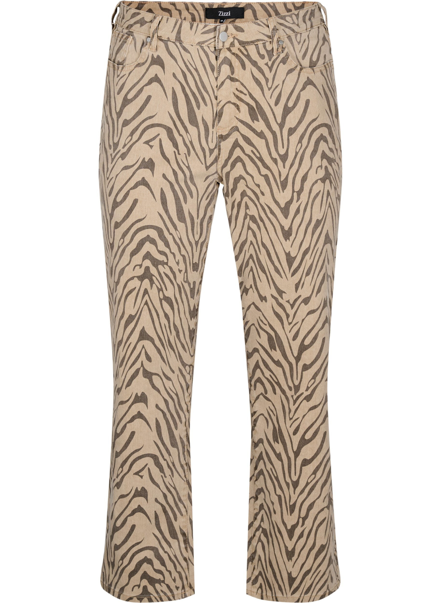 Straight-fit jeans met zebraprint