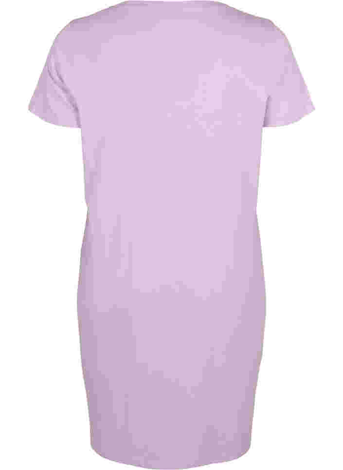 Katoenen nachthemd met korte mouwen, Lilac Breeze w. Life, Packshot image number 1