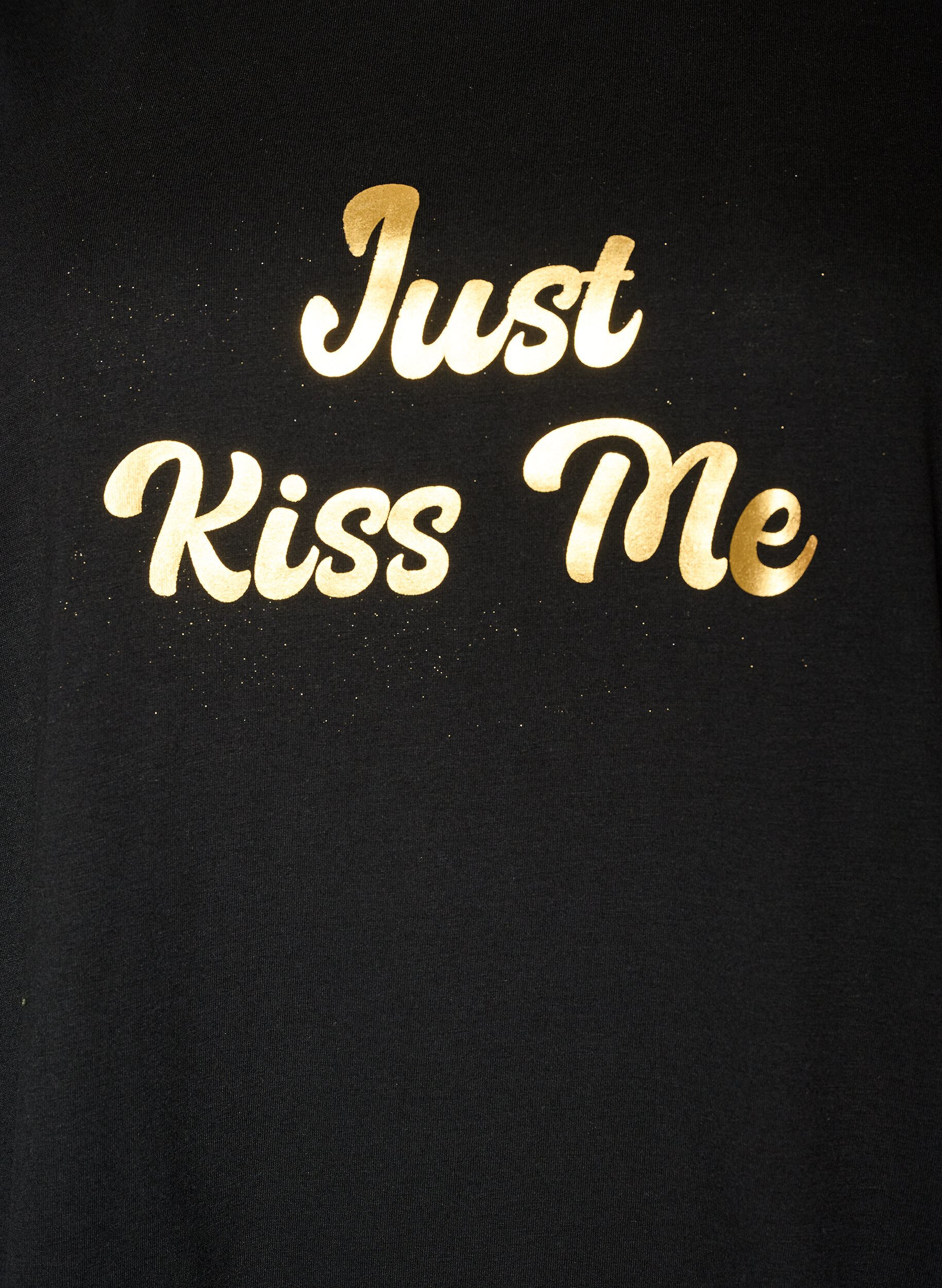 ZizziT-shirt met motief, Zwart, Packshot image number 2