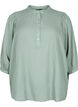 Viscose-Linen Mix Shirt Blouse met 3/4 Mouwen, Chinois Green, Packshot image number 0