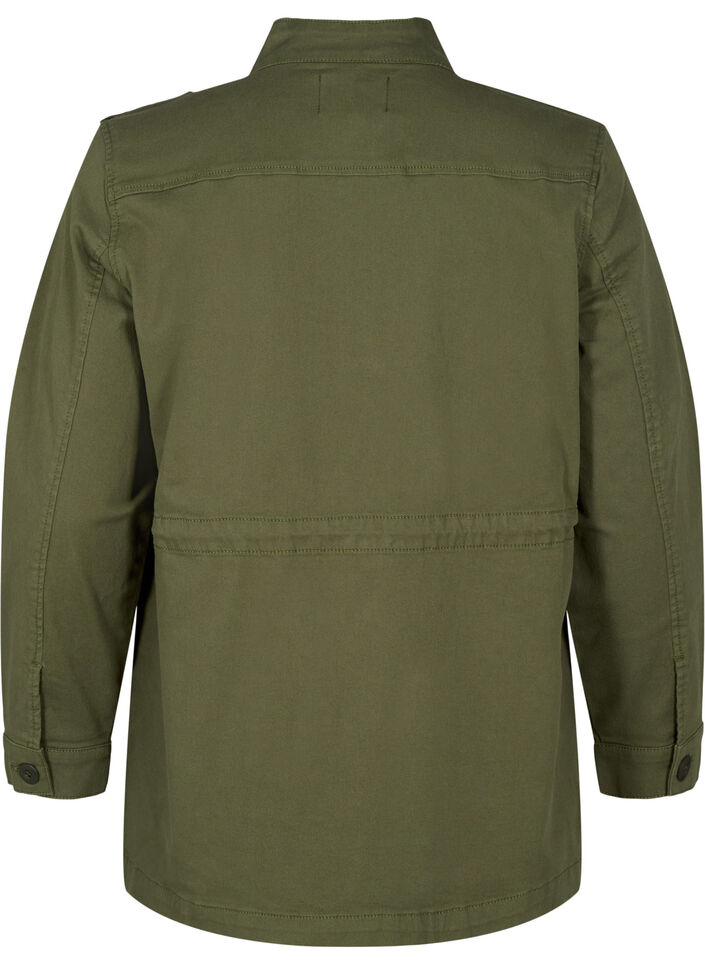 Canvas jacket met zakken, Thyme, Packshot image number 1