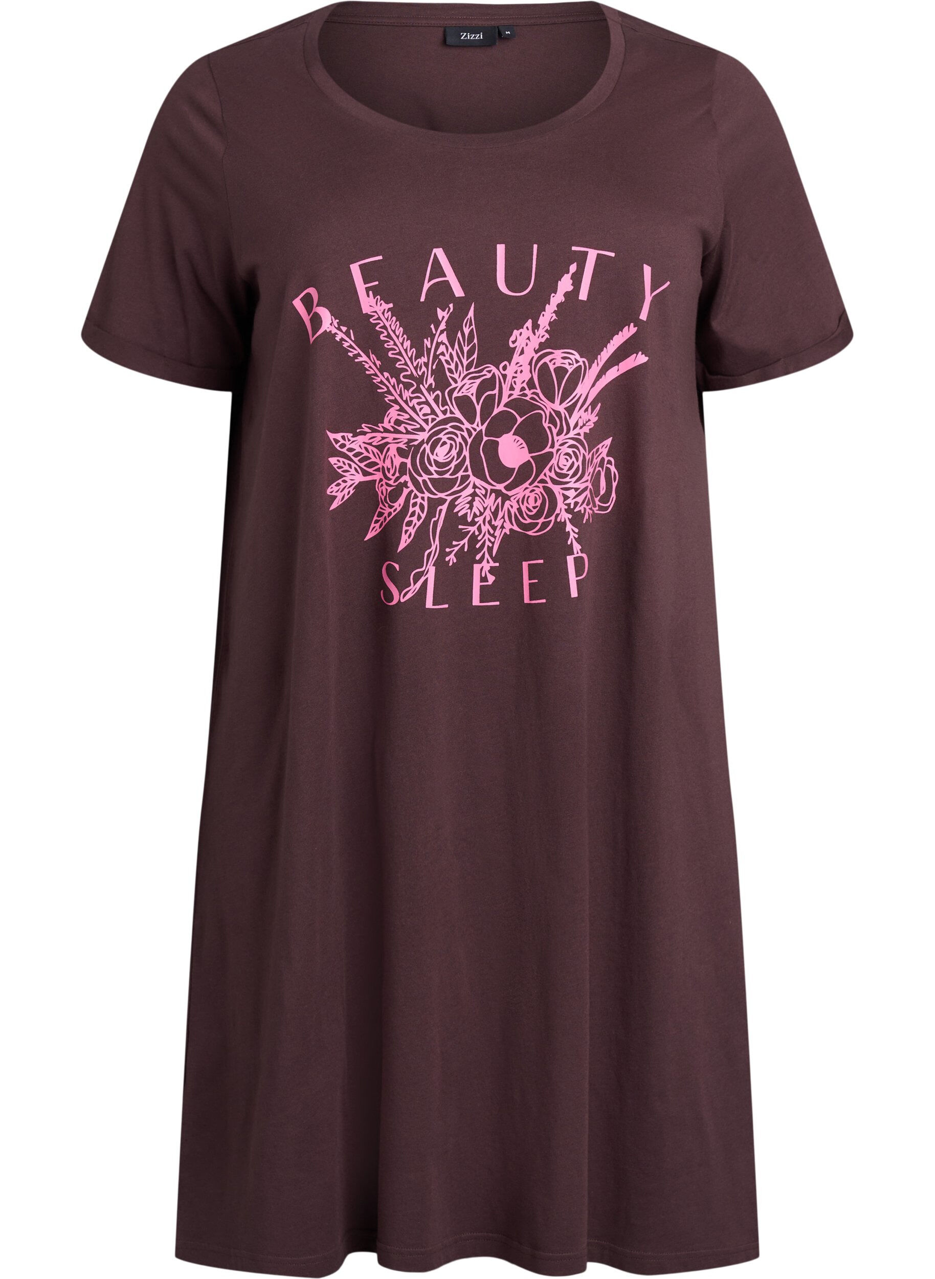 Nachtjapon met korte mouwen van biologisch katoen