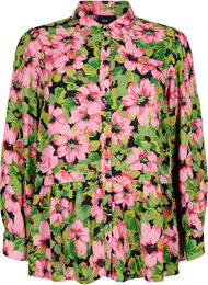 Gebloemd overhemd van viscose, Pink G. Flower AOP