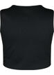 Korte top met open zijkanten, Black, Packshot image number 1