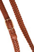 Gevlochten riem in imitatieleer, Bruin, Packshot image number 1