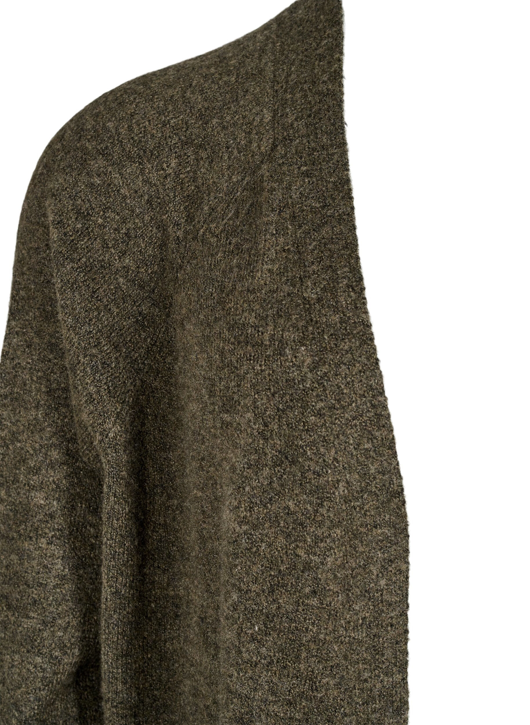 Zizzi Lang vest met zakken, Sea Turtle Mel., Packshot image number 2