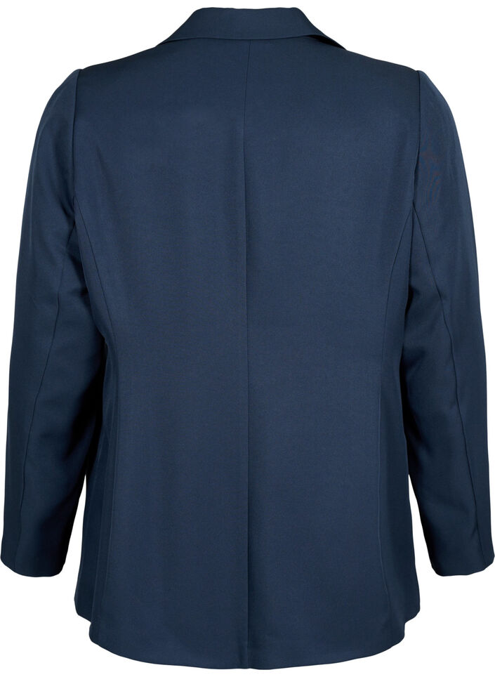 FLASH - Eenvoudige blazer met knoop, Blauw, Packshot image number 1