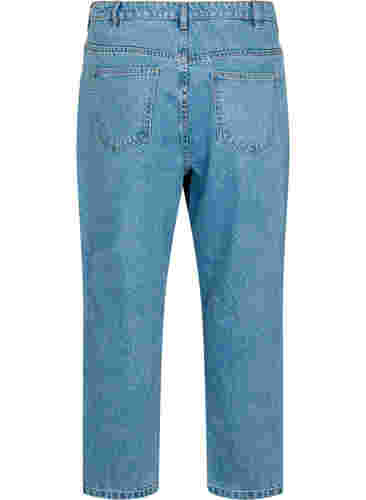 Cropped Gemma jeans met hoge taille, Light blue denim, Packshot image number 1