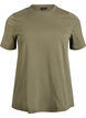 Basic katoenen T-shirt met ronde hals, Groen, Packshot image number 0