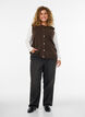 Gebreide vest met decoratieve knopen, Bruin, Model image number 1
