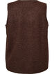 Fleecemouwloos vest met drukknoopjes en zijzakken, Bruin, Packshot image number 1