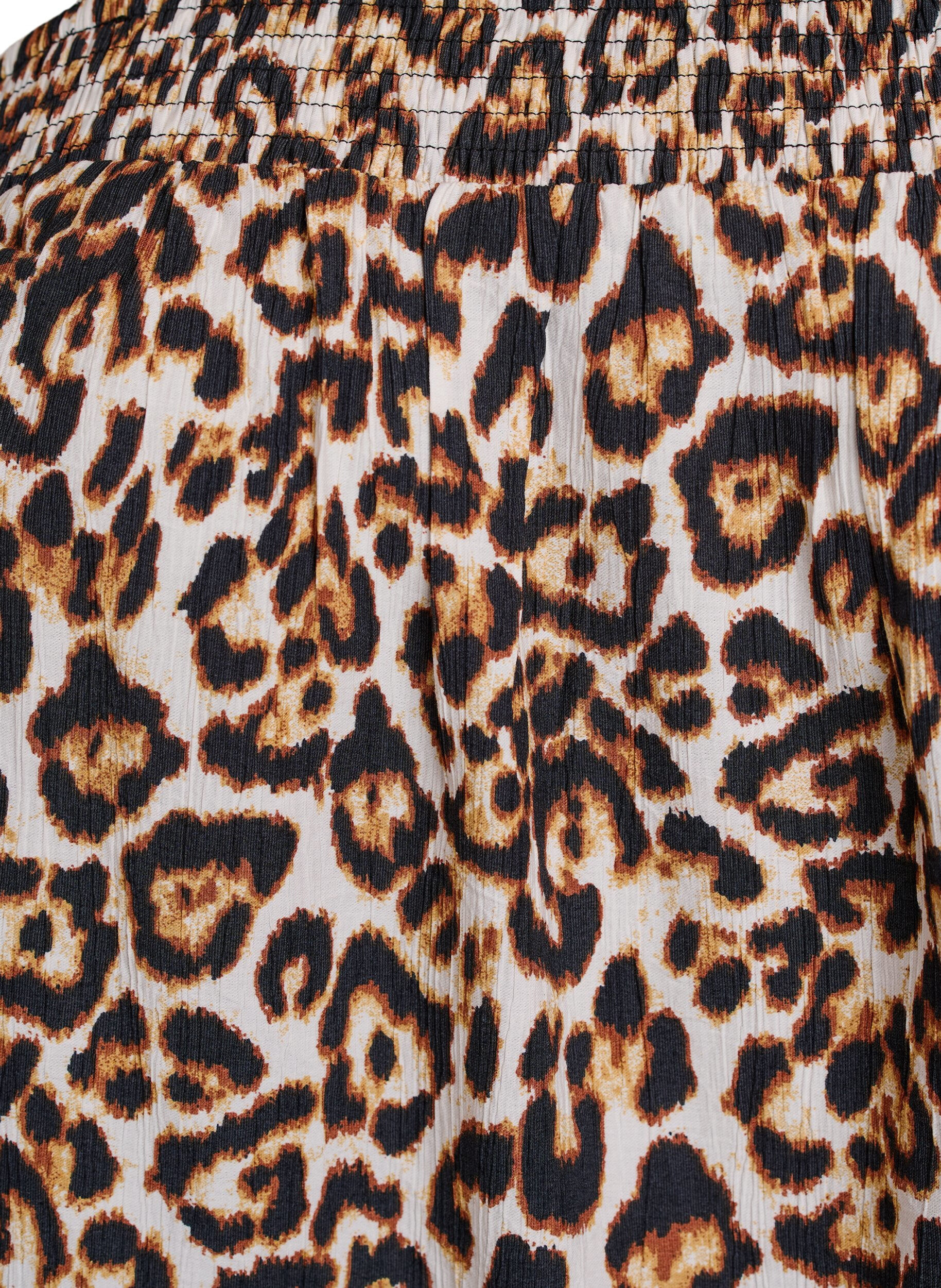 Zizzi Korte viscose jurk met spaghettibandjes, Beige, Packshot image number 2