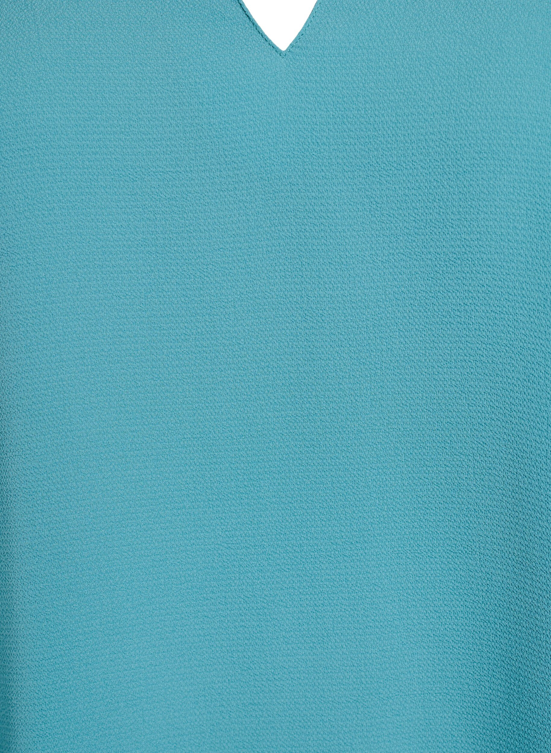 Zizzi Blouse met korte mouwen en V-hals, Groen, Packshot image number 2