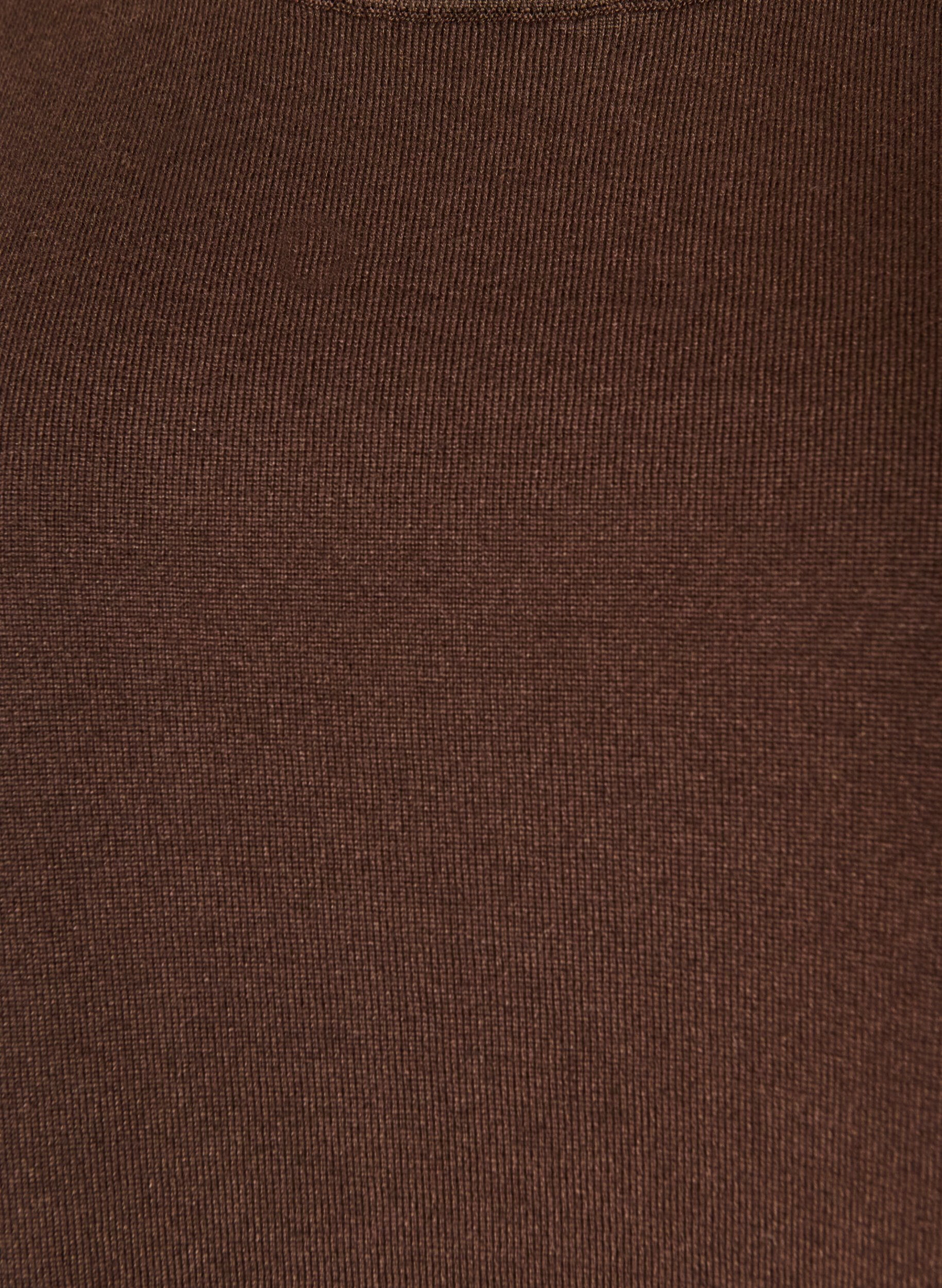 ZizziFijngebreide blouse met korte mouwen, Bruin, Packshot image number 2