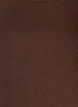 Fijngebreide blouse met korte mouwen, Bruin, Packshot image number 2