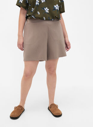 FLASH - Korte broek met losse pasvorm en zakken, Driftwood, Model image number 2