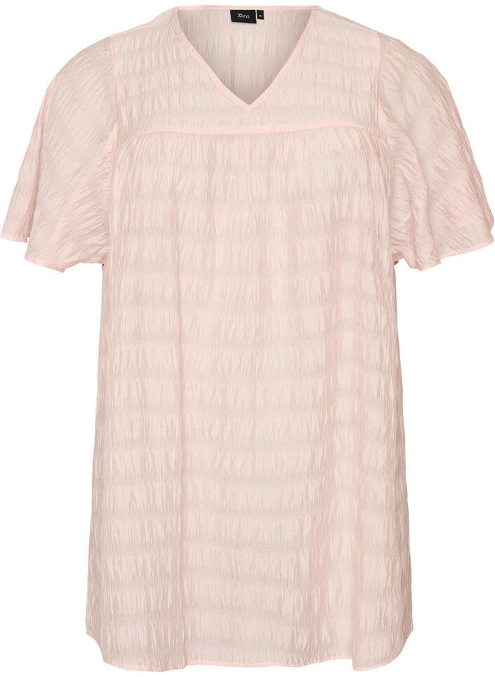 Tuniek in lyocell met vlindermouwen, Roze, Packshot image number 0