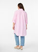 Lang gestreept shirt met 3/4 mouwen, Roze, Model image number 2