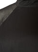 Chiffon jurk tot op de knie met doorschijnende cape, Zwart, Packshot image number 2