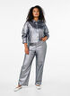 Zilverkleurige jeans met hoge taille, Gun Silver , Model image number 0