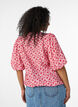Viscose blouse met ballonmouwen en bloemenpatroon, Rood, Model image number 2