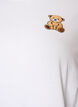 T-shirt van biologisch katoen met teddybeermotief, Wit, Packshot image number 2