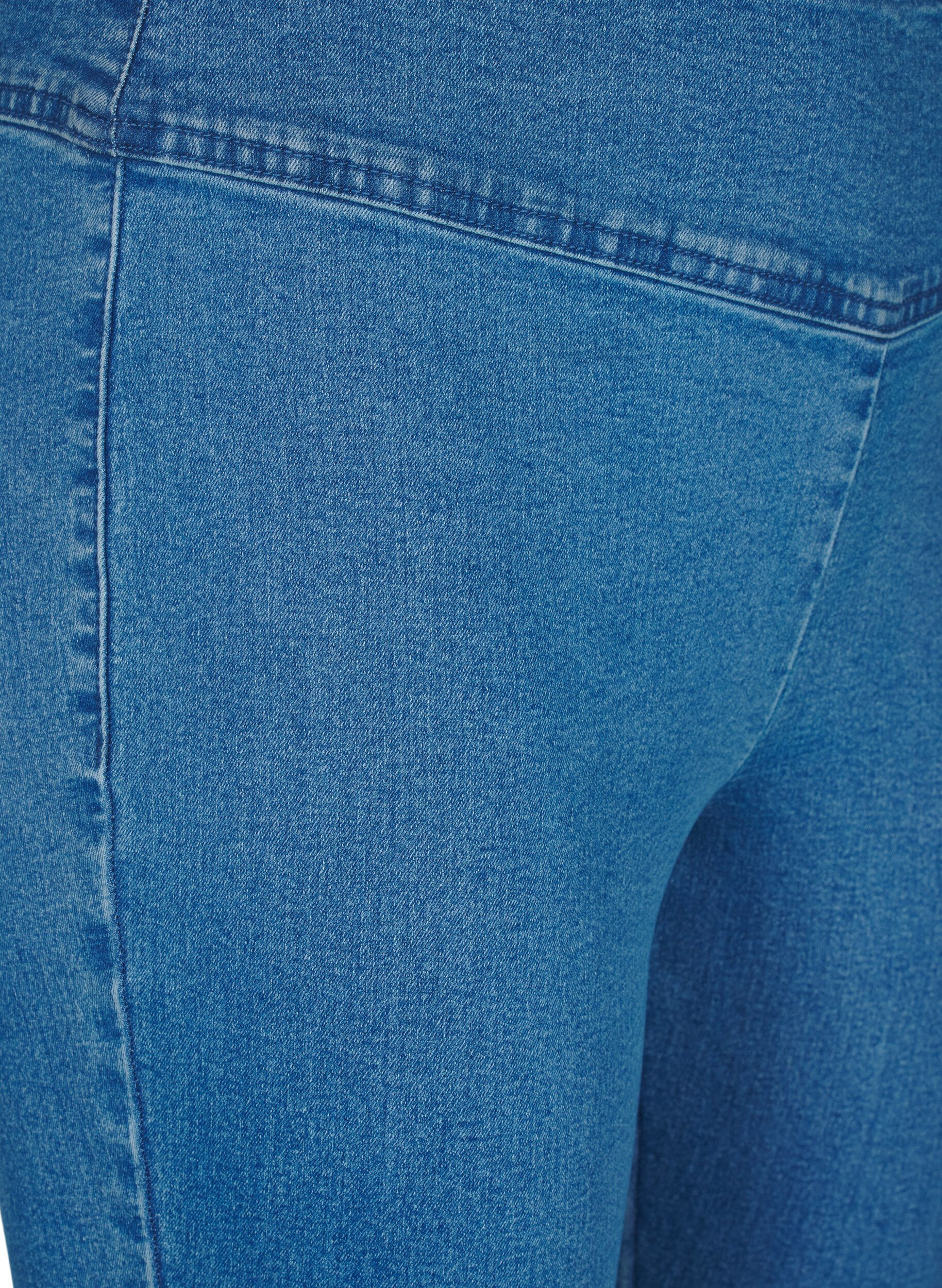 Zizzi Rekbare jeggings met een hoge taille, Blauw, Packshot image number 2