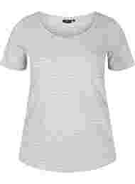 Gemêleerd katoenen t-shirt, Light Grey Melange