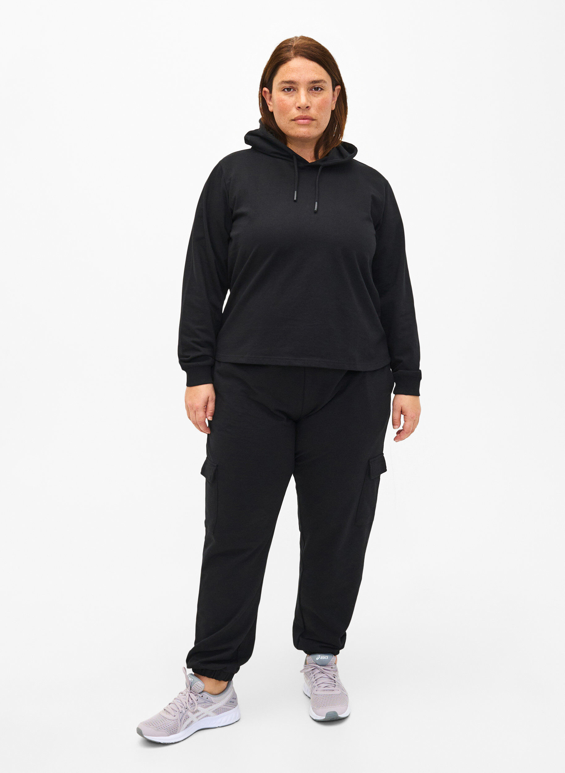 Zizzi Sweat hoodie, Black, Model image number 2