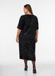 Midirok met pailletten en splitten, Zwart, Model image number 1
