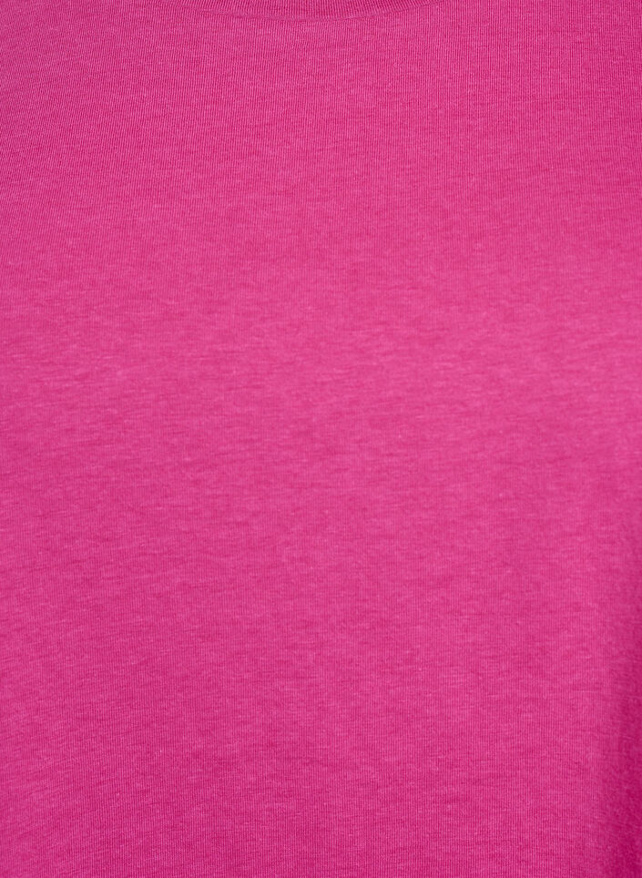 T-shirt met korte mouwen van katoenmix, Roze, Packshot image number 2