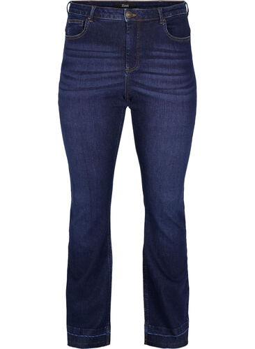 Ellen bootcut jeans met hoge taille, Dark blue, Packshot image number 0