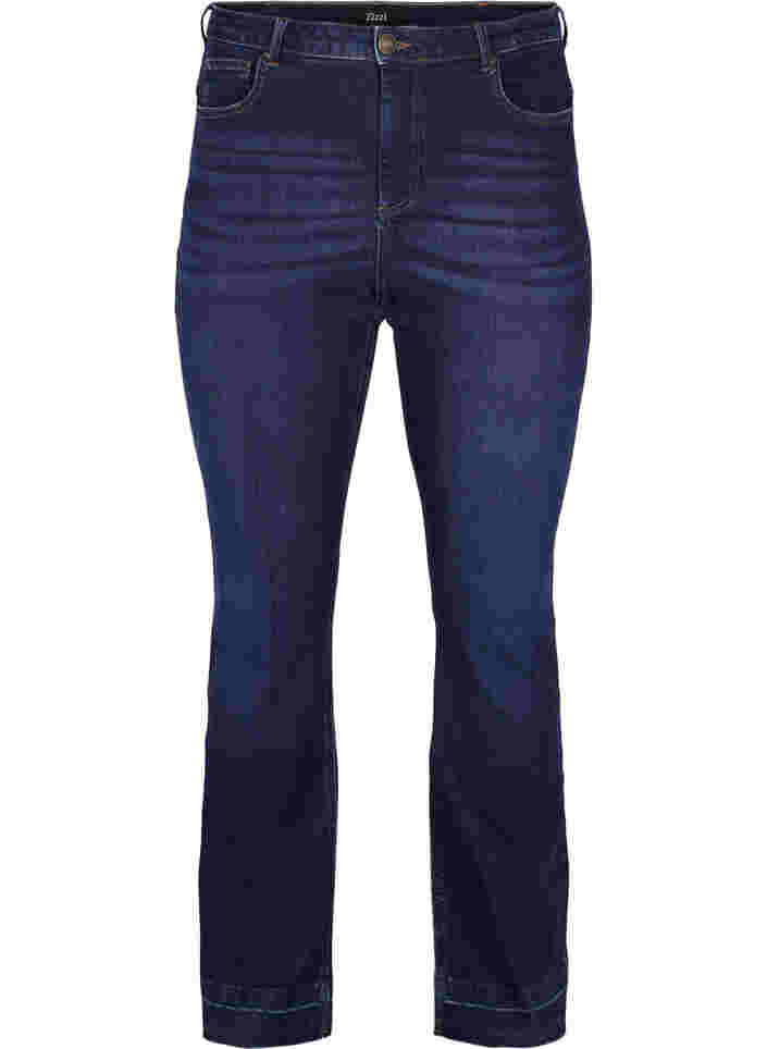 Ellen bootcut jeans met hoge taille, Dark blue, Packshot image number 0