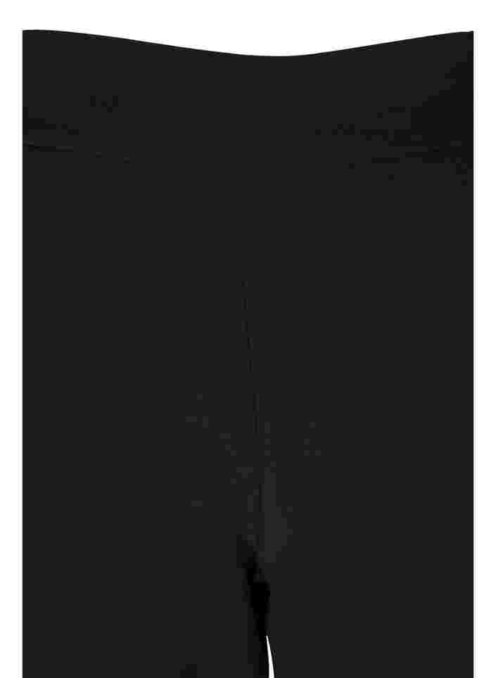 Effen broek met flare, Black, Packshot image number 2