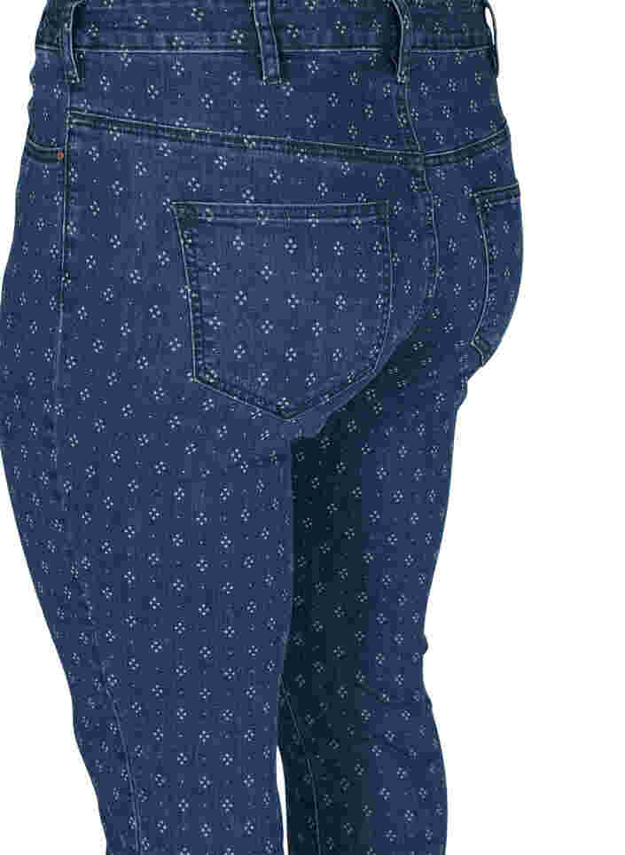Super slim Amy jeans met printdetails, Dark blue, Packshot image number 3