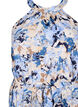 Viscose cocktailjurk met halternek, Blue Graphic AOP, Packshot image number 2