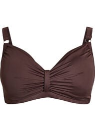 Bikini-bh met beugel en drapering, Bruin