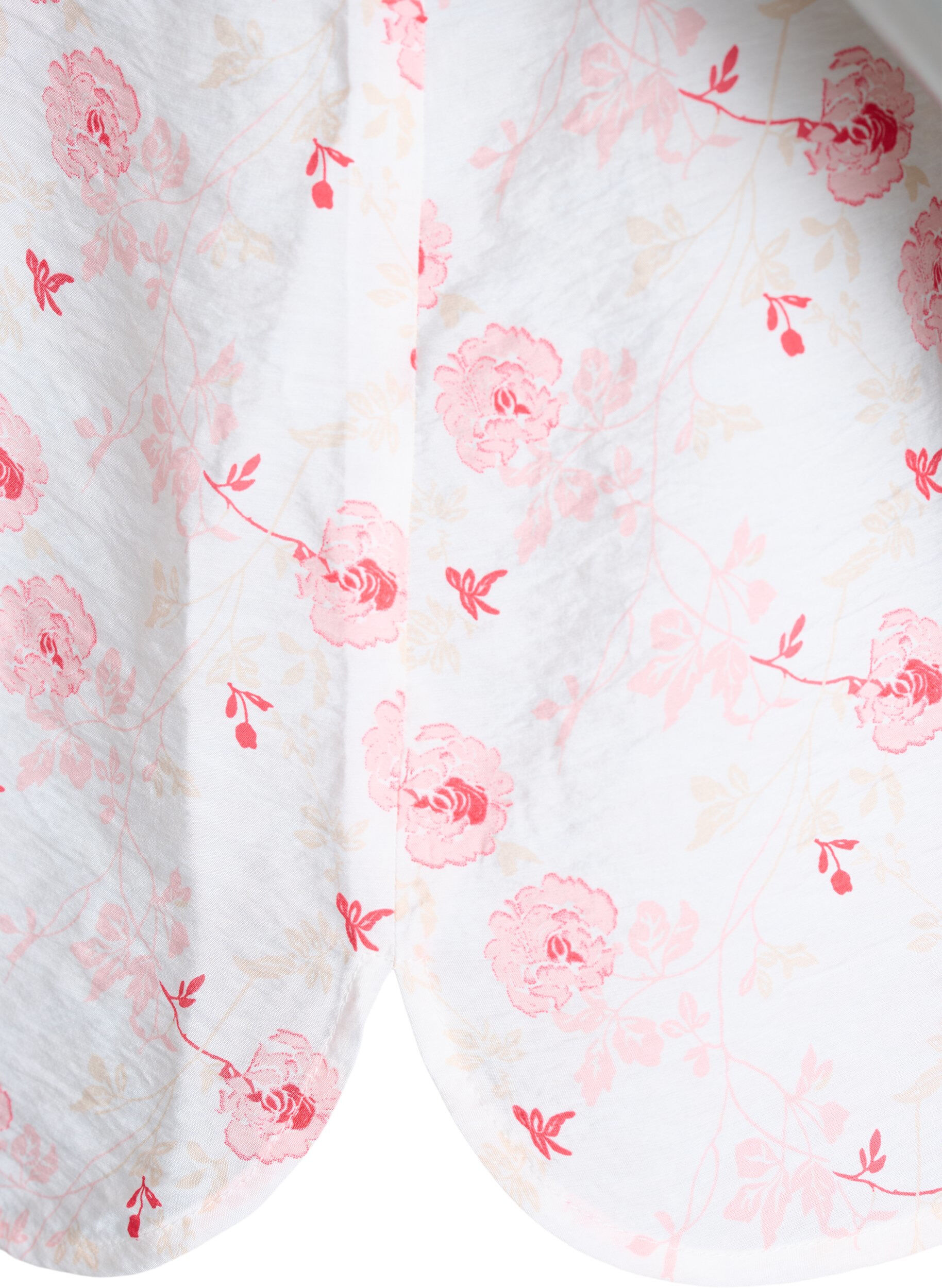 Zizzi Blouse met korte mouwen en bloemenprint, Roze, Packshot image number 3