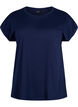 T-shirt met korte mouwen van katoenmix, Blauw, Packshot image number 0