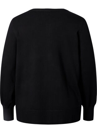 Geribd vest met knoopsluiting, Black, Packshot image number 1