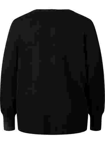 Geribd vest met knoopsluiting, Black, Packshot image number 1