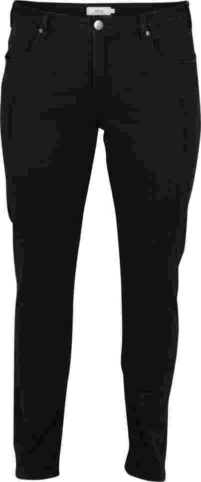 Slim-fit Emily jeans met normale taille, Black, Packshot image number 0