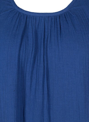 Mouwloze katoenen jurk met a-lijn, Twilight Blue, Packshot image number 2