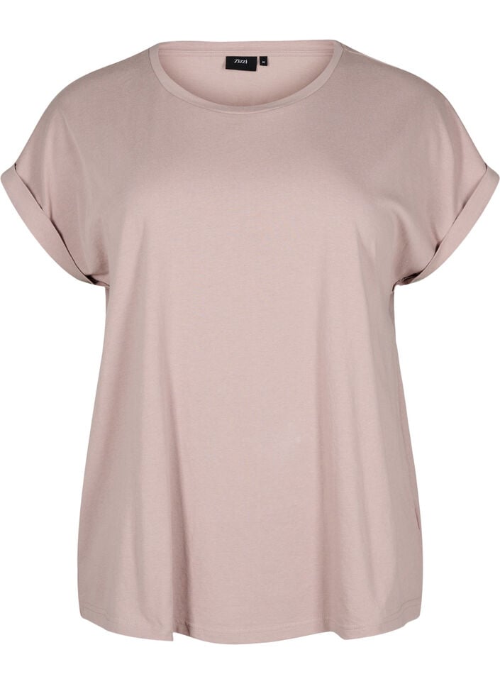 T-shirt met korte mouwen van katoenmix, Rood, Packshot image number 0