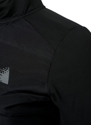 Sportief vest met quilt en rits, Black, Packshot image number 3