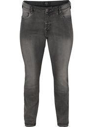 Slim fit Emily jeans met normale taille, Grijs