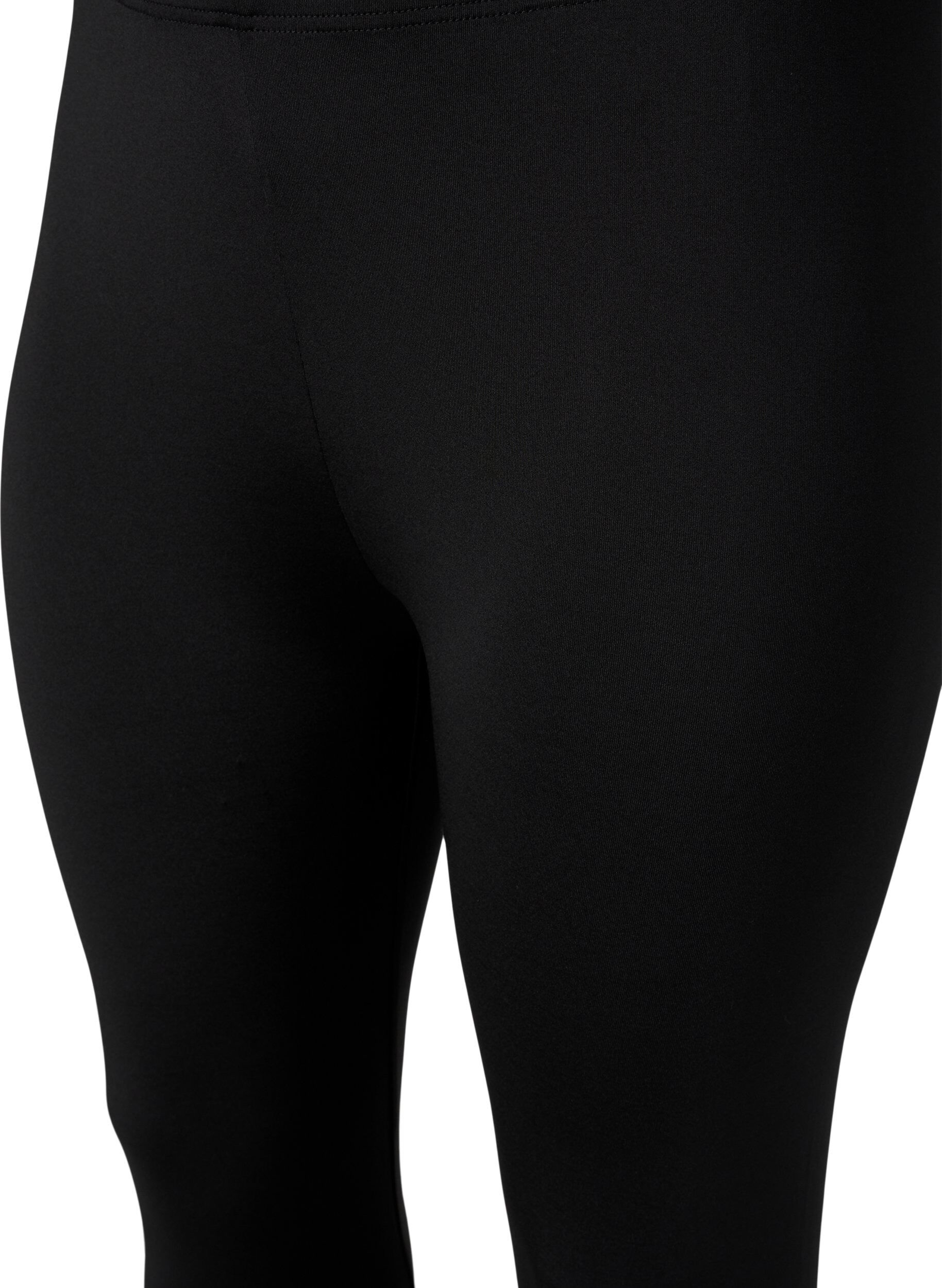 Zizzi 2-pack van 3/4 leggings, Black / LEO AOP, Packshot image number 2